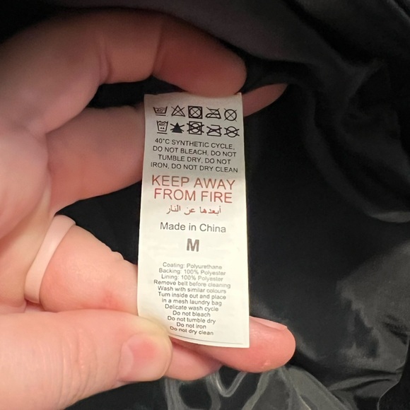 NWT PrettyLittleThing Black Faux Leather Belted Biker Jacket - Picture 13 of 16